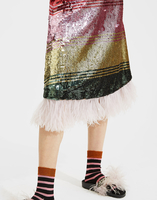 LaDoubleJ Sequin Skirt Multicolor Oro SKI0035SEQ001MUL0001