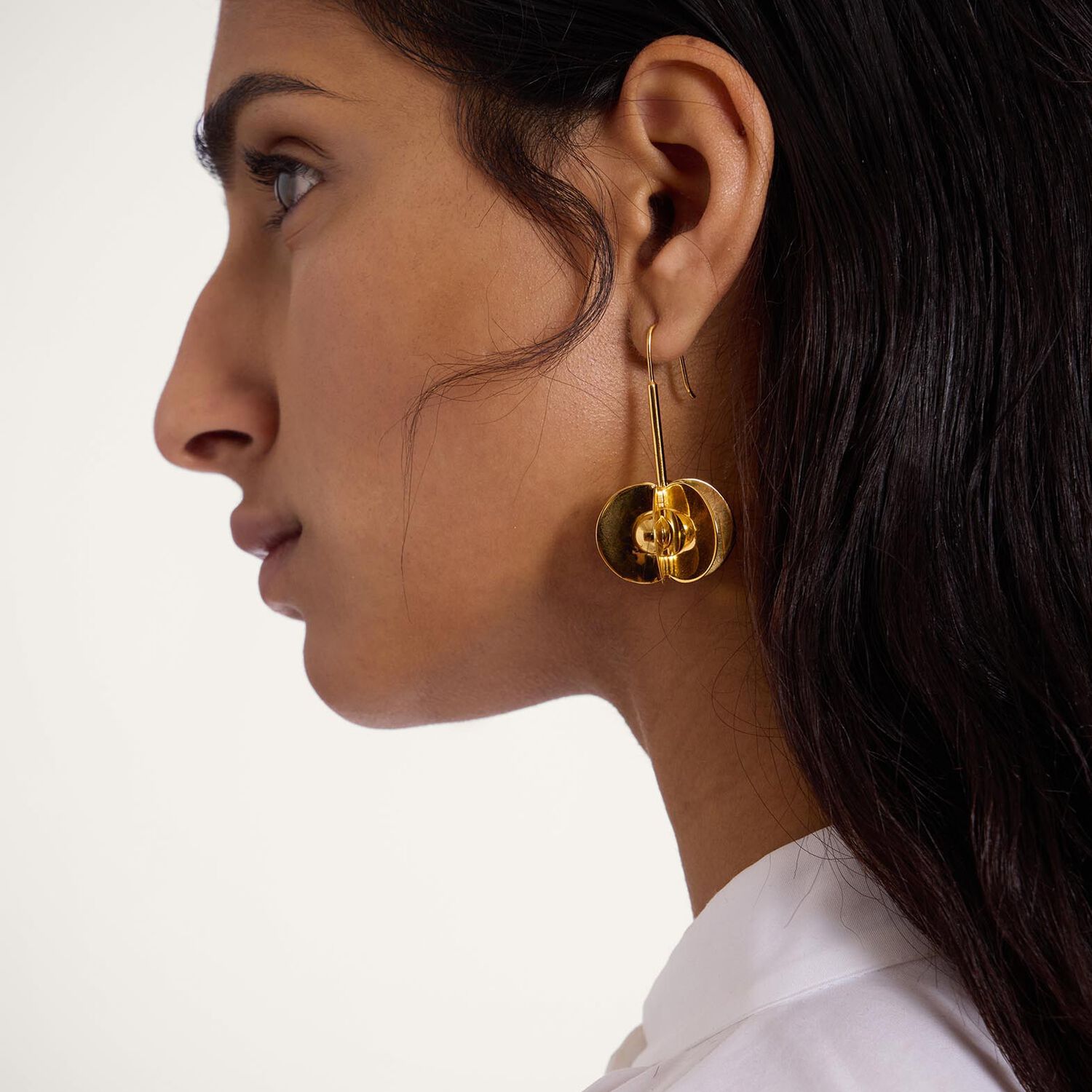 La Doublej Aura Earrings In Solid Gold