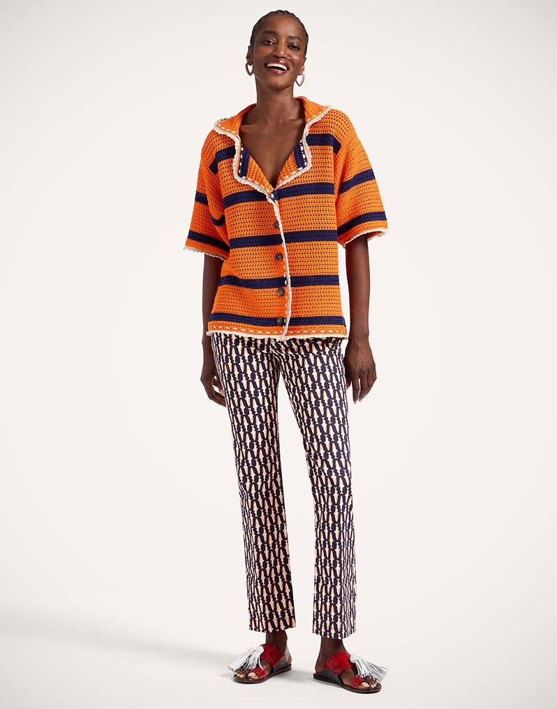 La DoubleJ The Cropped Flare Jean La DoubleJ The Cropped Flare Jean Pesciolini Blue TRO0158COT063PES04BU03