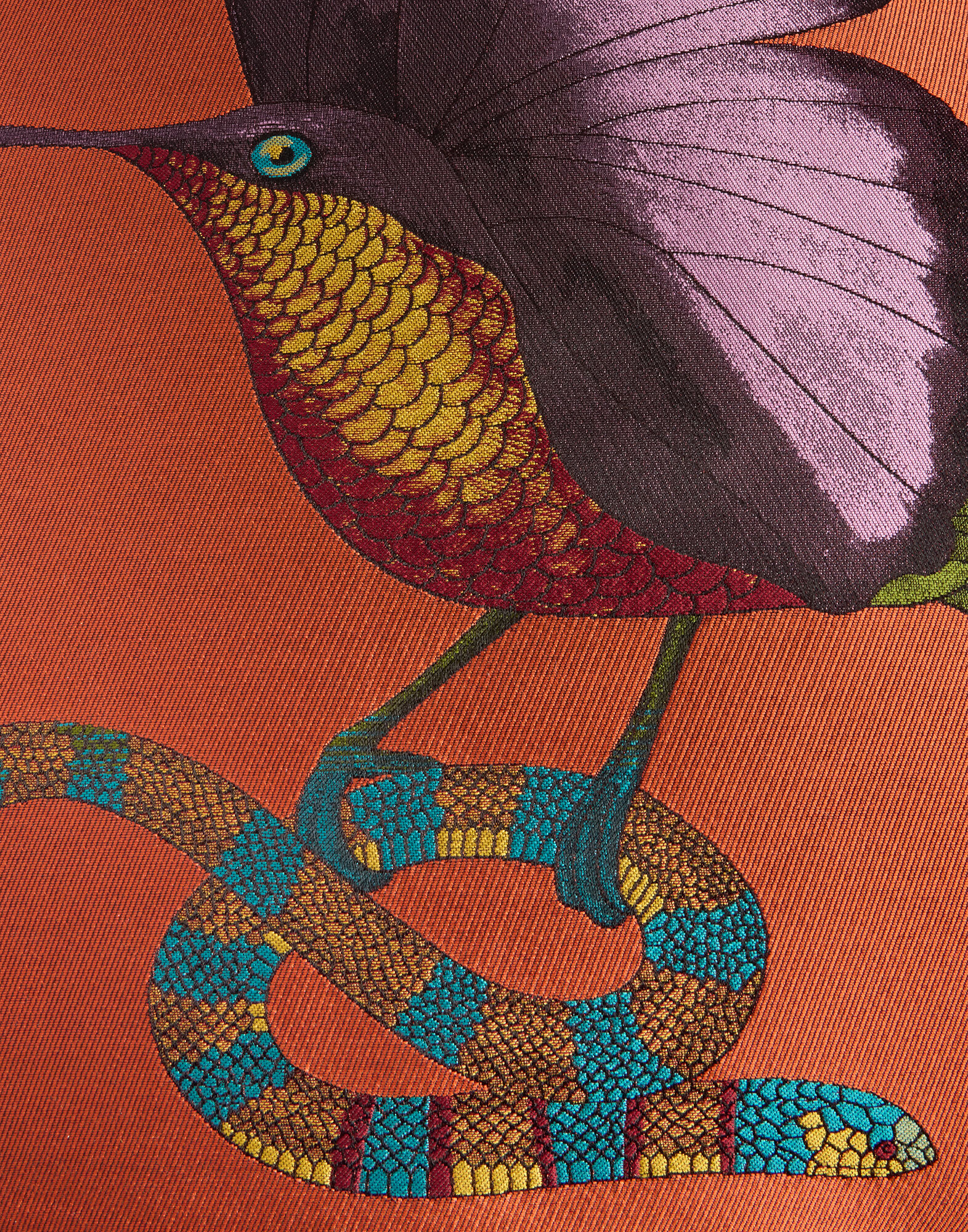 La DoubleJ Cushion Butterbird Pumpkin CUS0031JCQ124BTB02OR10