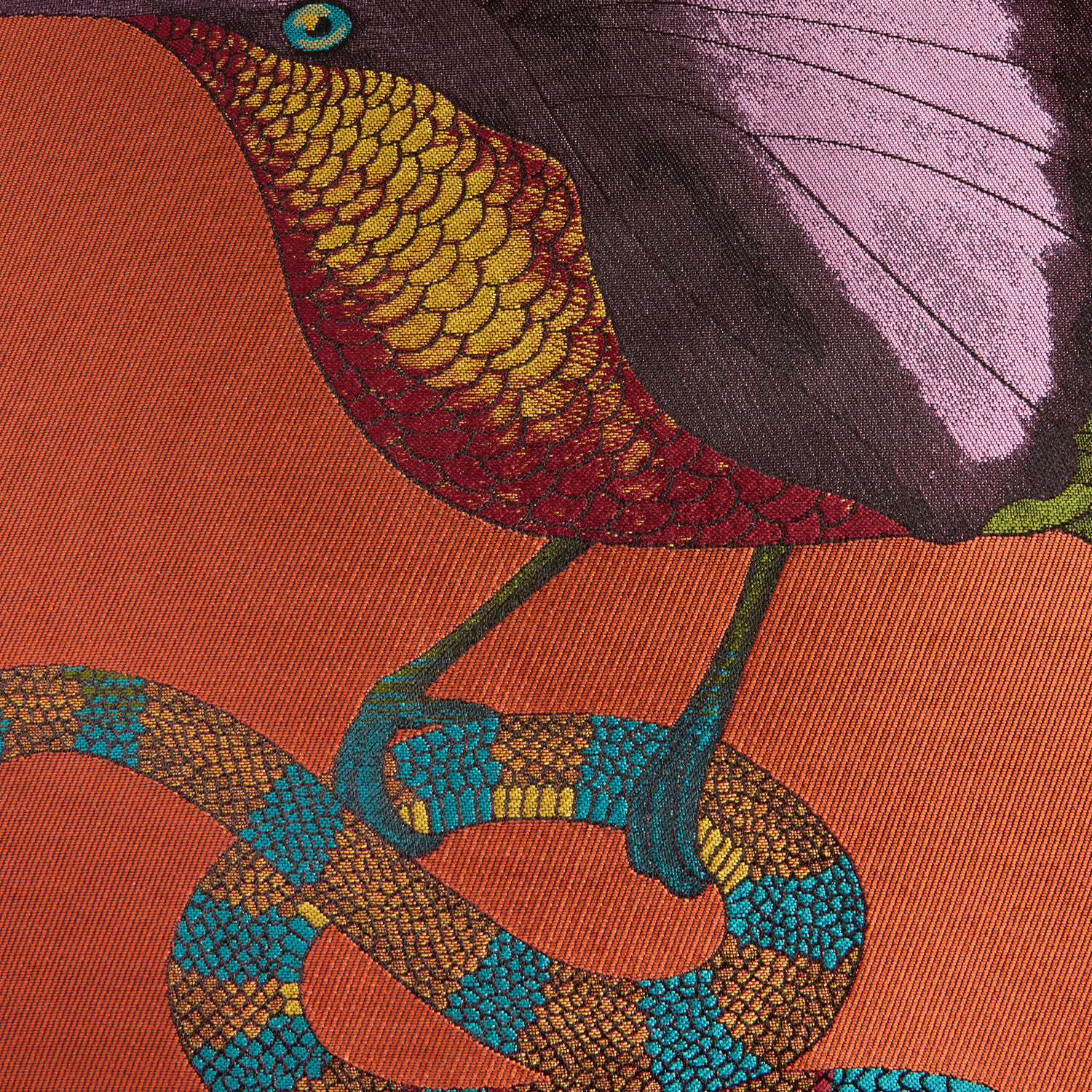La Doublej Butterbird Cushion In Orange