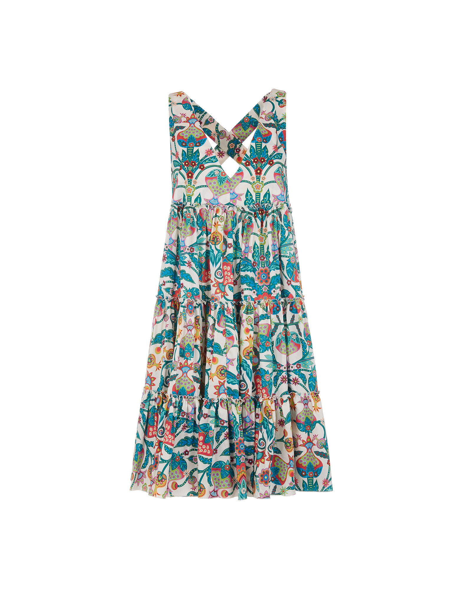 LaDoubleJ Babe Dress Tree Of Life Bianco DRE0258COT020TFL0001