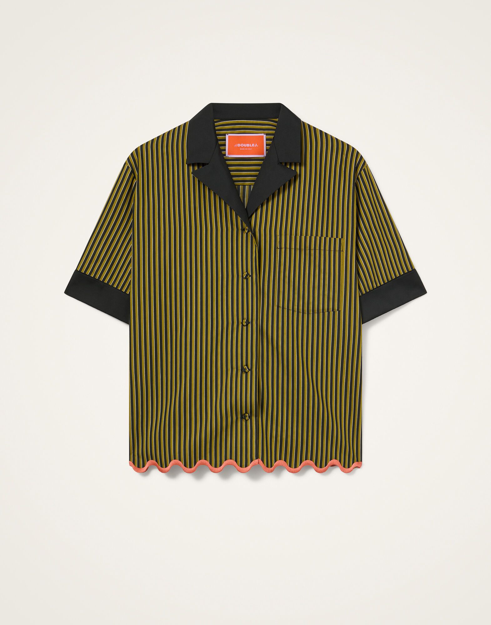 La DoubleJ Boxy Shirt Pinstripe Green SHI0170VIS029STR09GR02