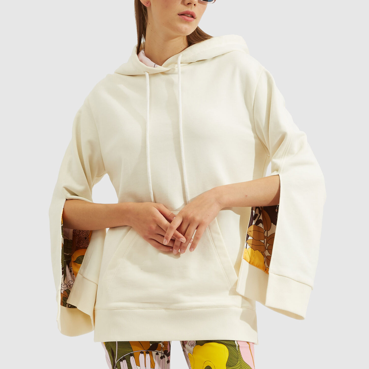 La Doublej Girlfriend Hoodie In Solid Ivory