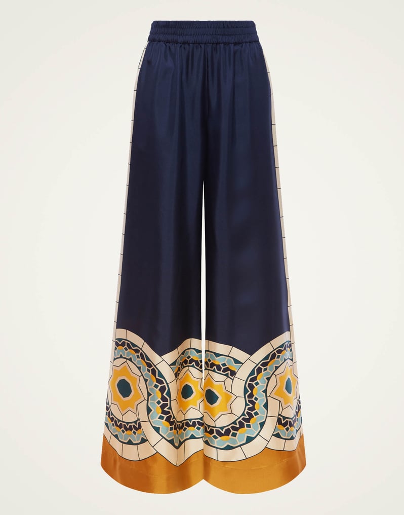 La DoubleJ Palazzo Pants La DoubleJ Palazzo Pants Mudejar Placée Blue TRO0026SIL006MUD01BU03