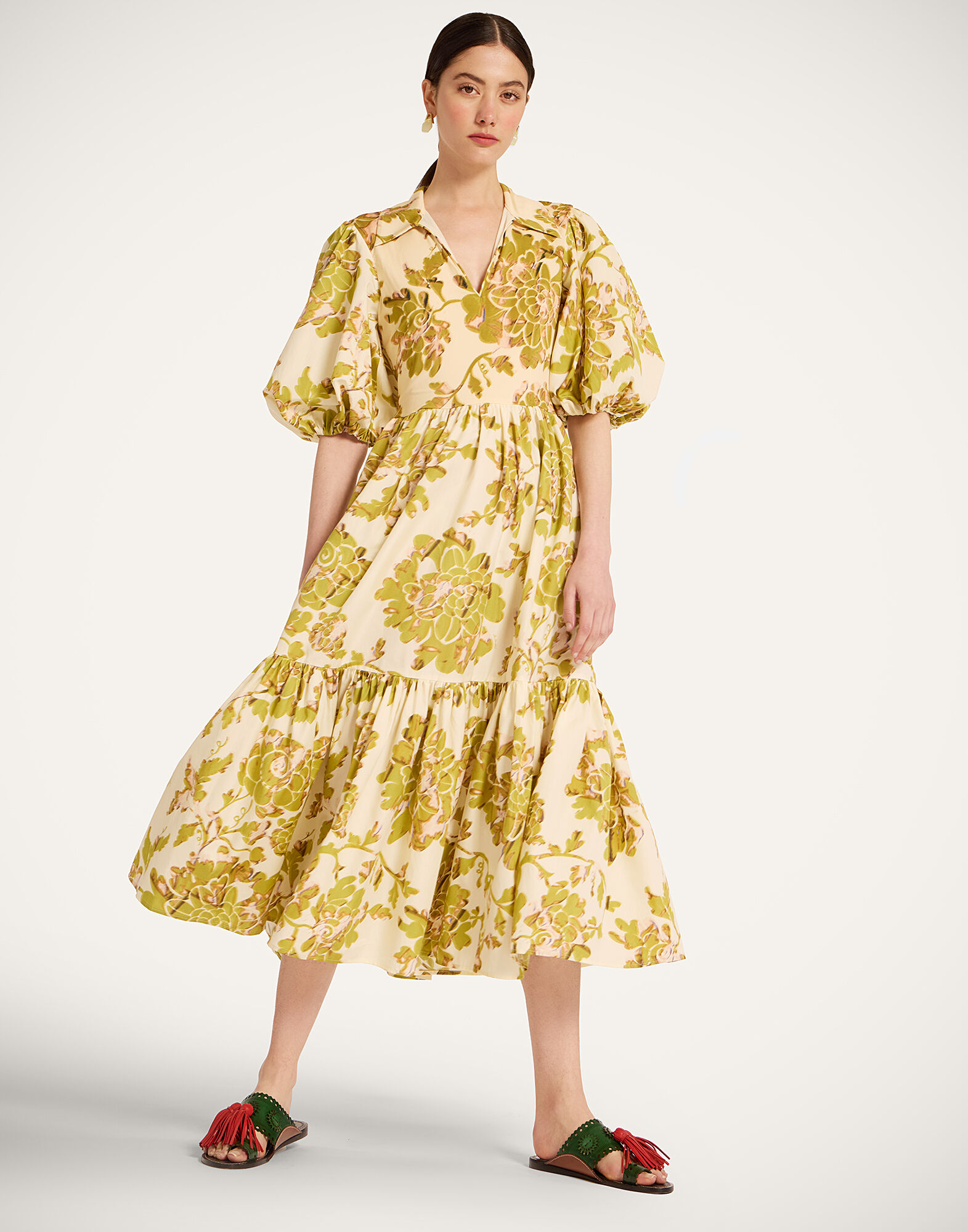 La DoubleJ Ischia Dress Oasis Green DRE1080COT039OAS01GR02