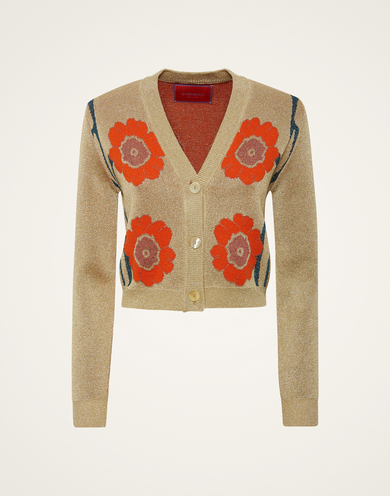 La DoubleJ Daisychain Mini Cardigan La DoubleJ Daisychain Mini Cardigan Orange & Gold PUL0181KNI097VA209YE05