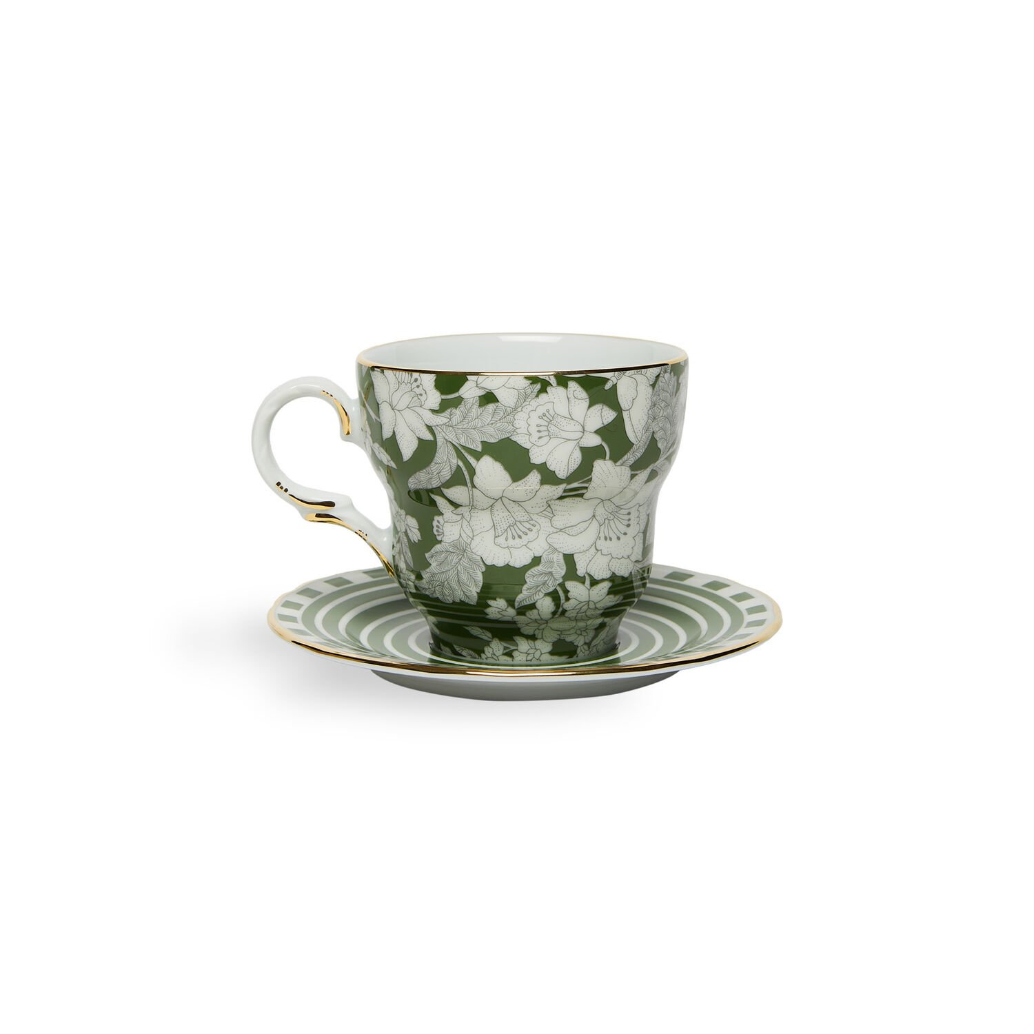 La Doublej Big Mama Cup And Saucer In Green
