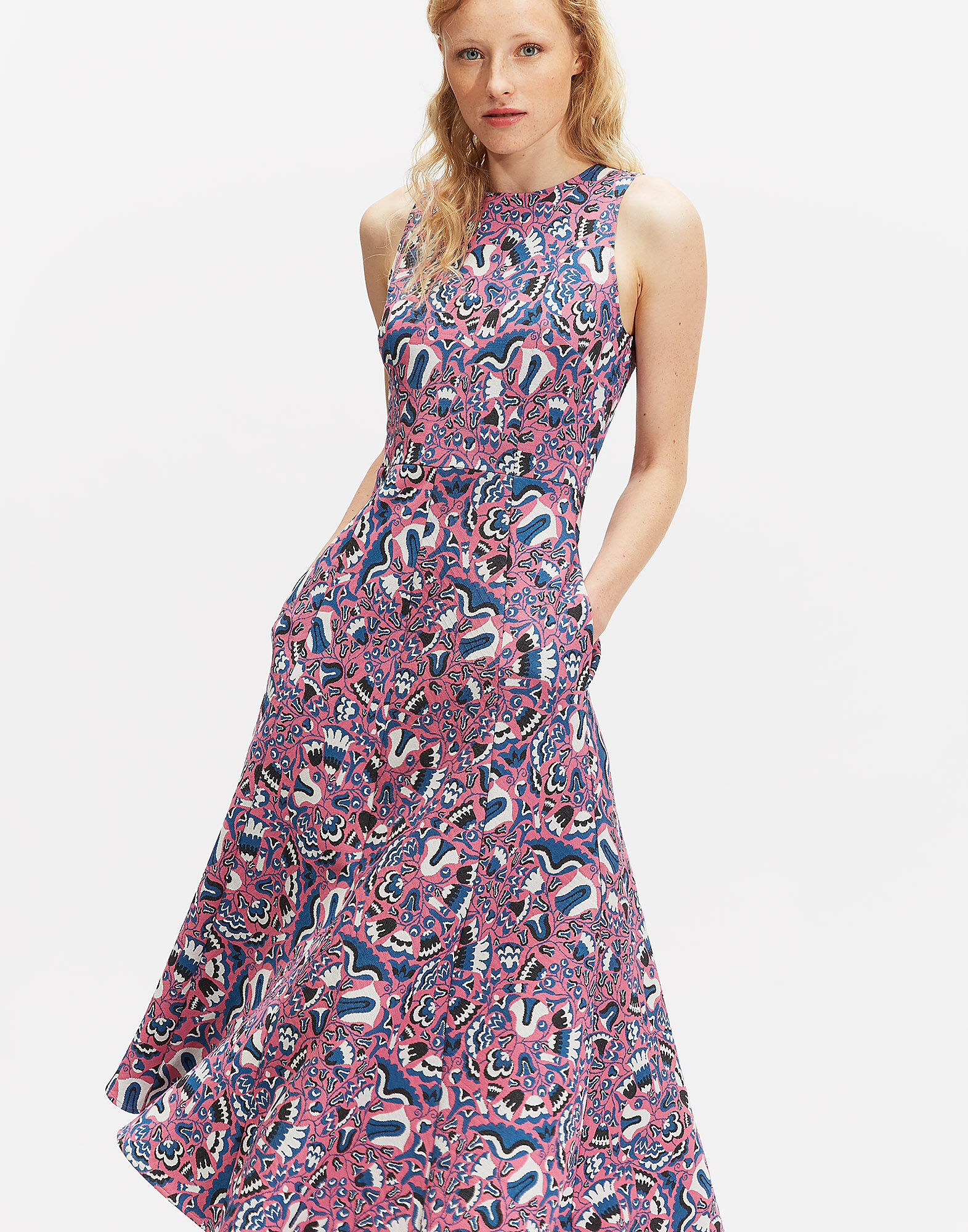 LaDoubleJ Sleeveless Pina Dress Tulipani Rosa DRE0079JAC018TUL0006