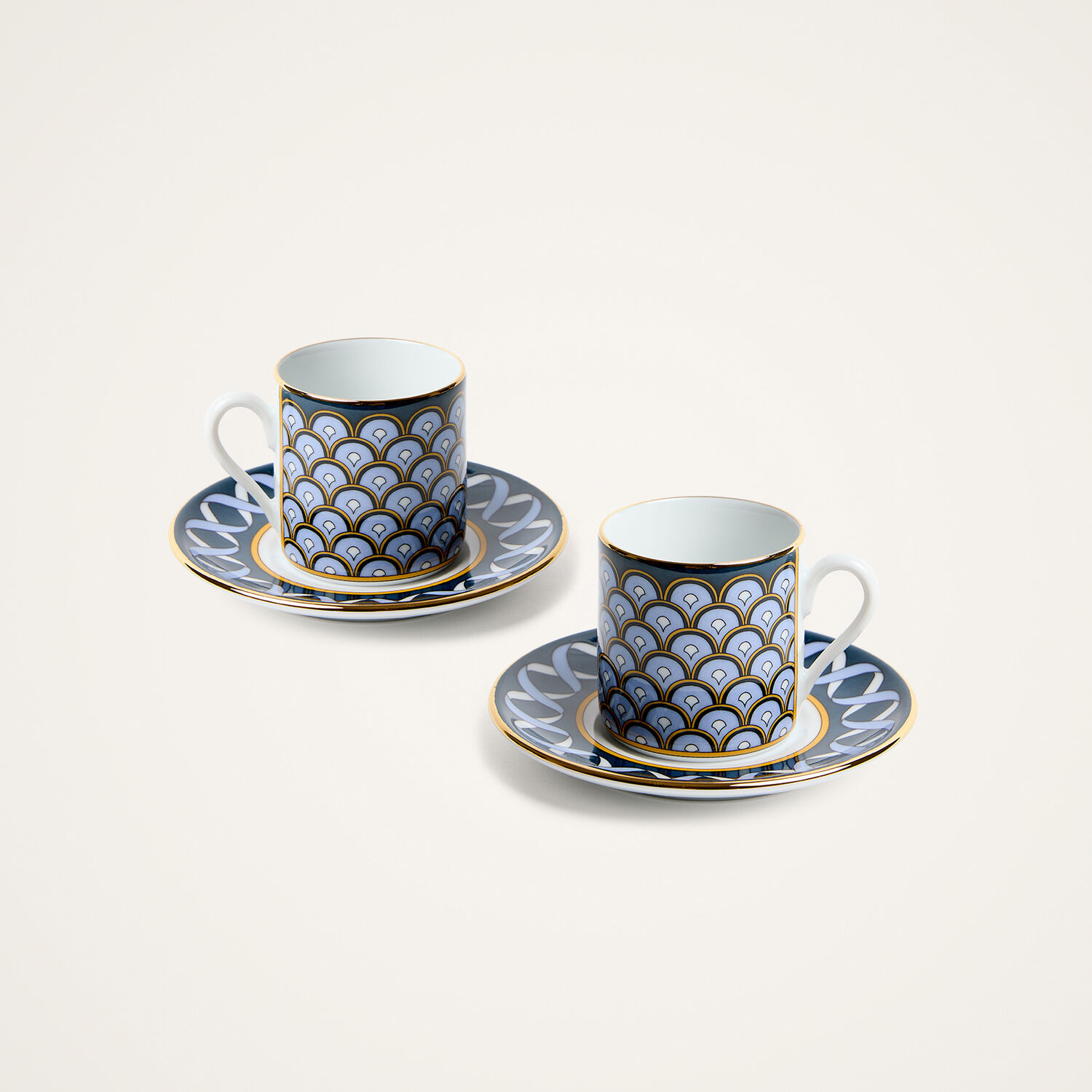 La Doublej Impero Espresso Cup Set Of 2 In Odysseus Midnight Blue