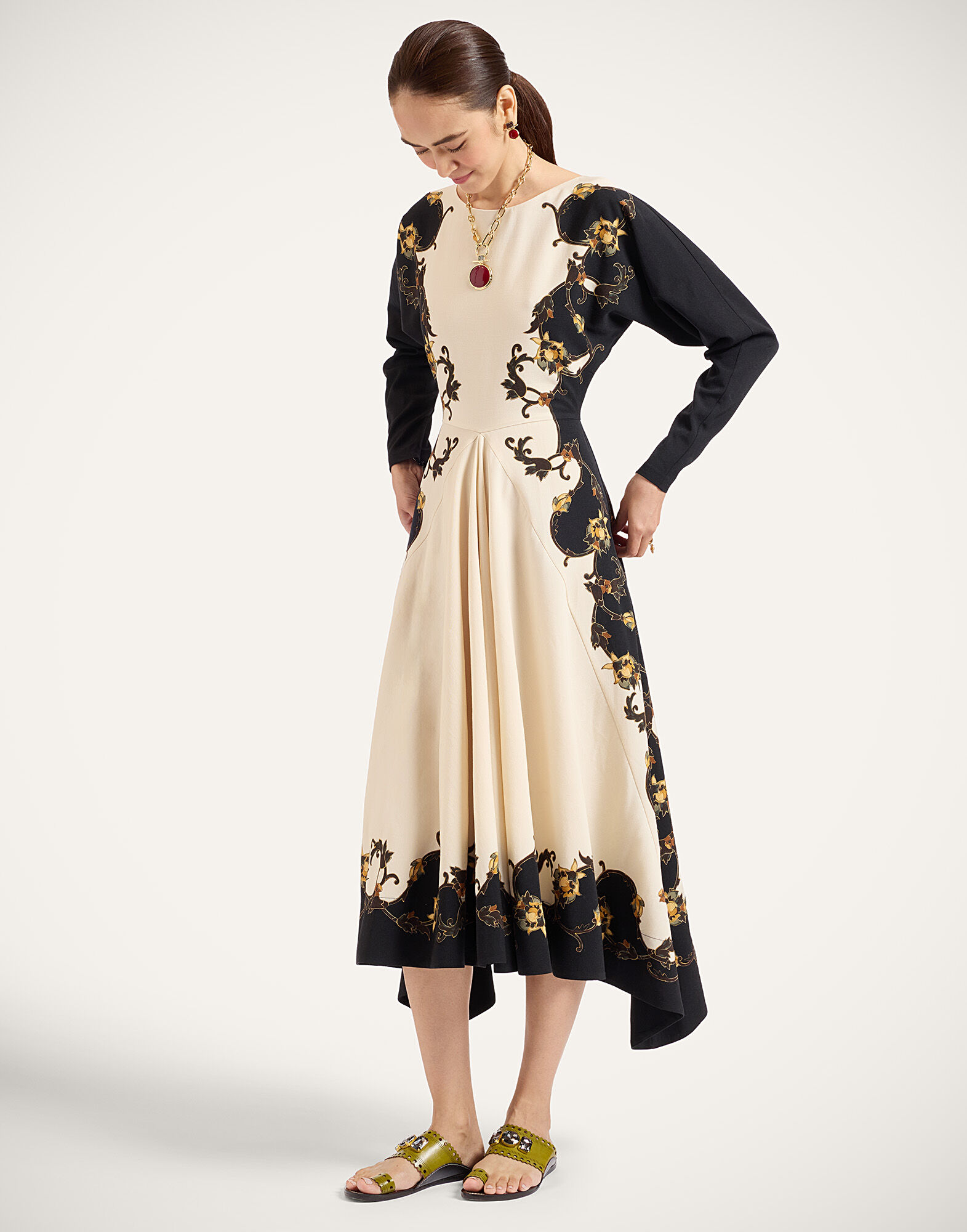 La DoubleJ 9 To 5 Dress Buttercup Plac&eacute;e Black DRE1142WOL037BTC03BL01