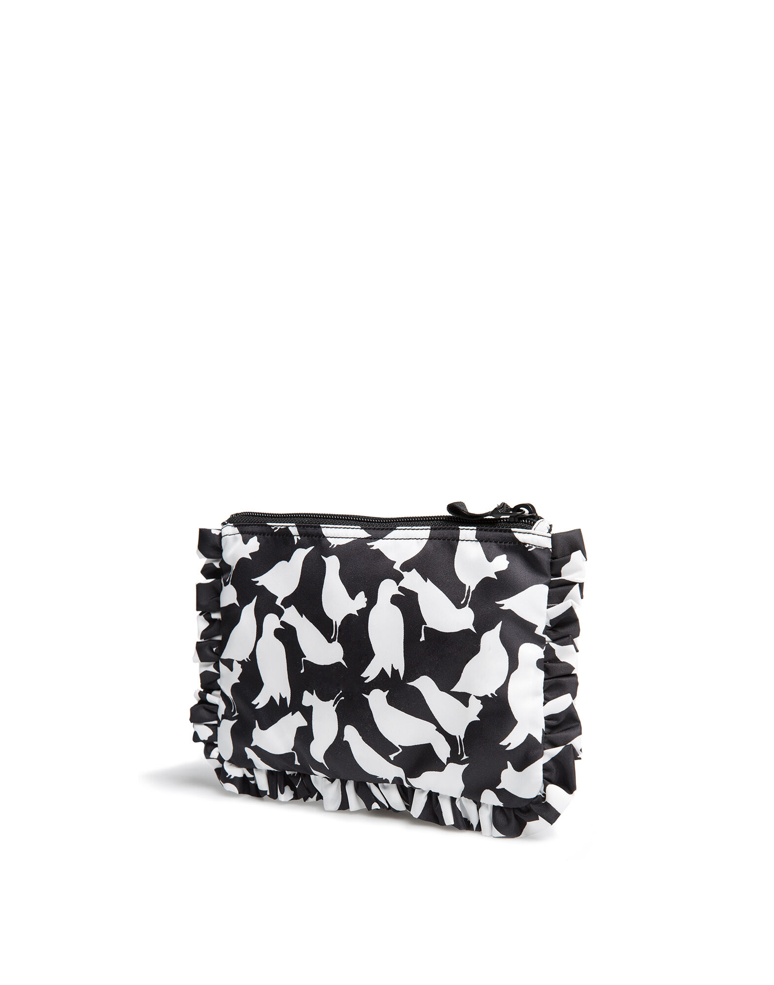 LaDoubleJ Ruffle Clutch Uccellini Bianchi BAG0001NYL001UCC0002