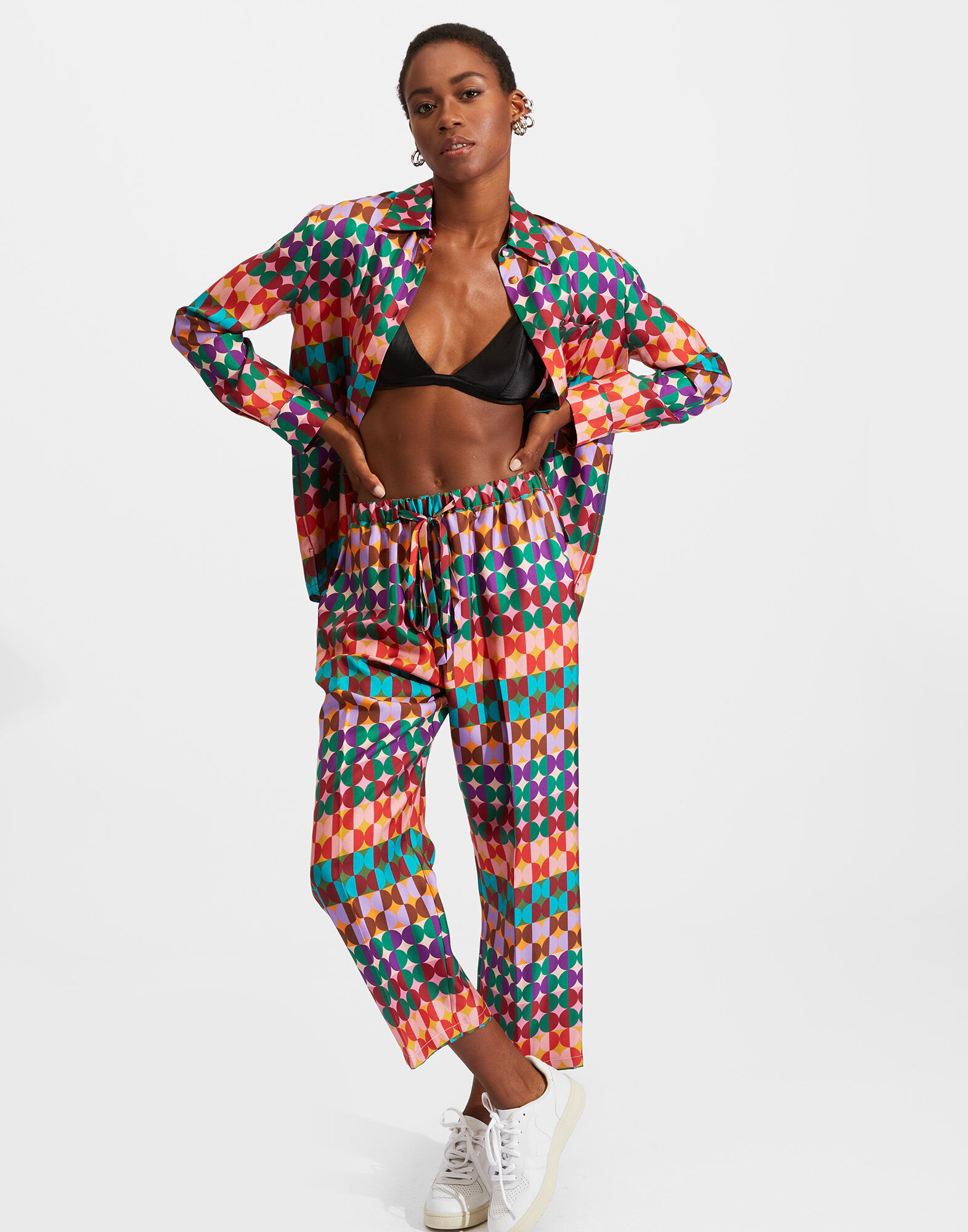 La DoubleJ Boy Shirt Mezzaluna Rainbow SHI0001SIL001MEZ0005