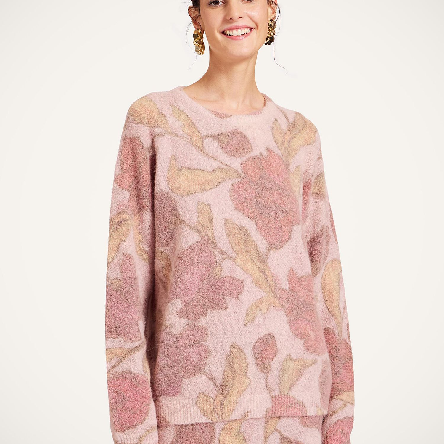  La Doublej Knitwear Women - All-in Sweater French Kiss Dusty Pink S 32%alpaca Wool 32%merino Wool 34%polyamide 2%elastan 