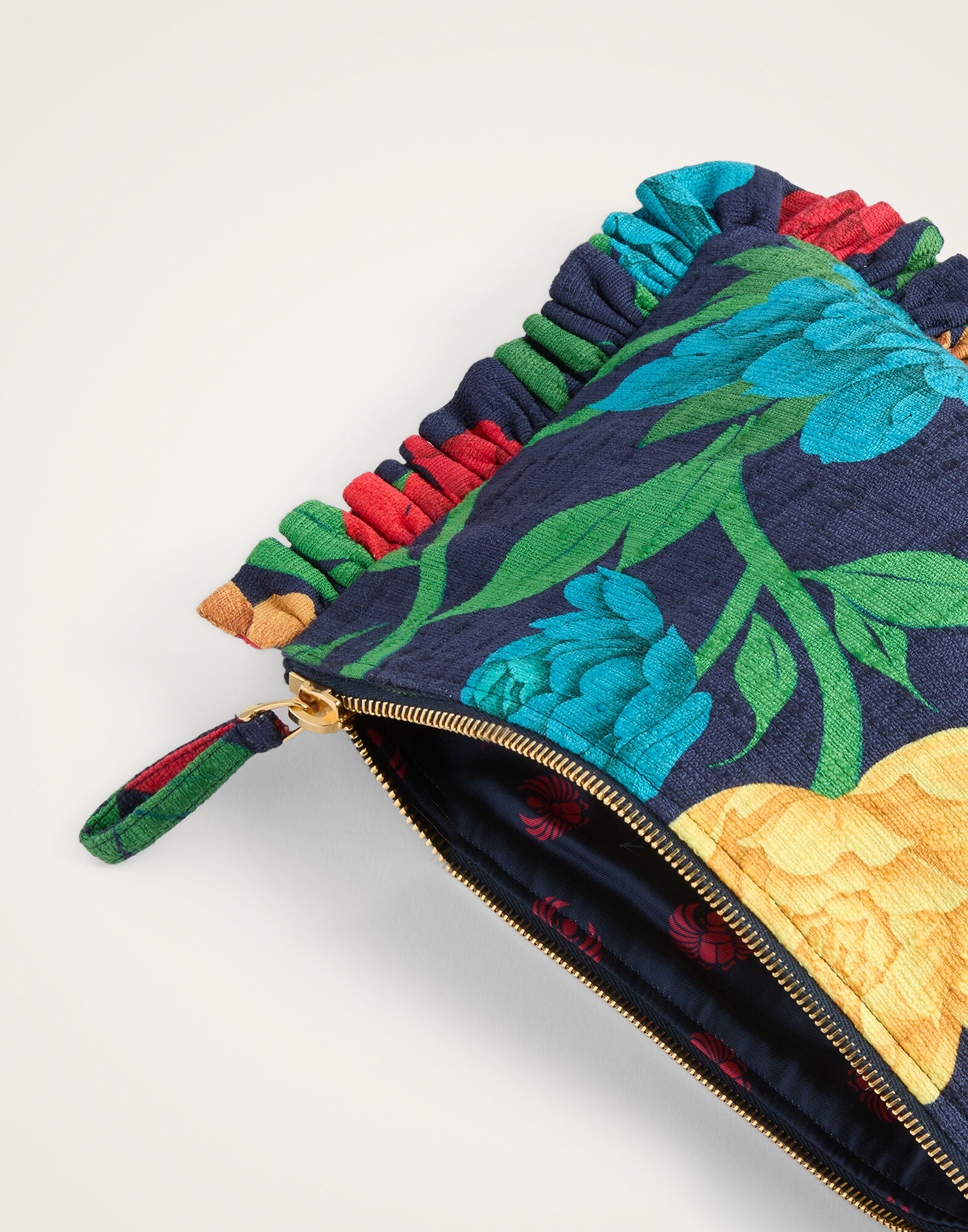 La DoubleJ Hand Pochette Queen Peony Blue BAG0059COT005QPE01BU03