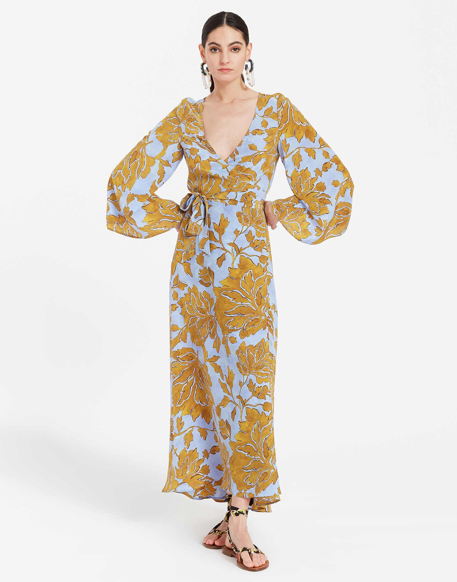 La DoubleJ The Wrap Dress Tangle Light Blue DRE0748CRE001TAN01BU01