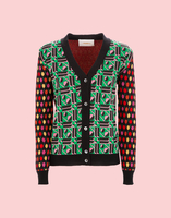 LaDoubleJ Cardigan LaDoubleJ Cardigan Geometrico Verde/Ping Pong Multi PUL0016KNI011PIN0003