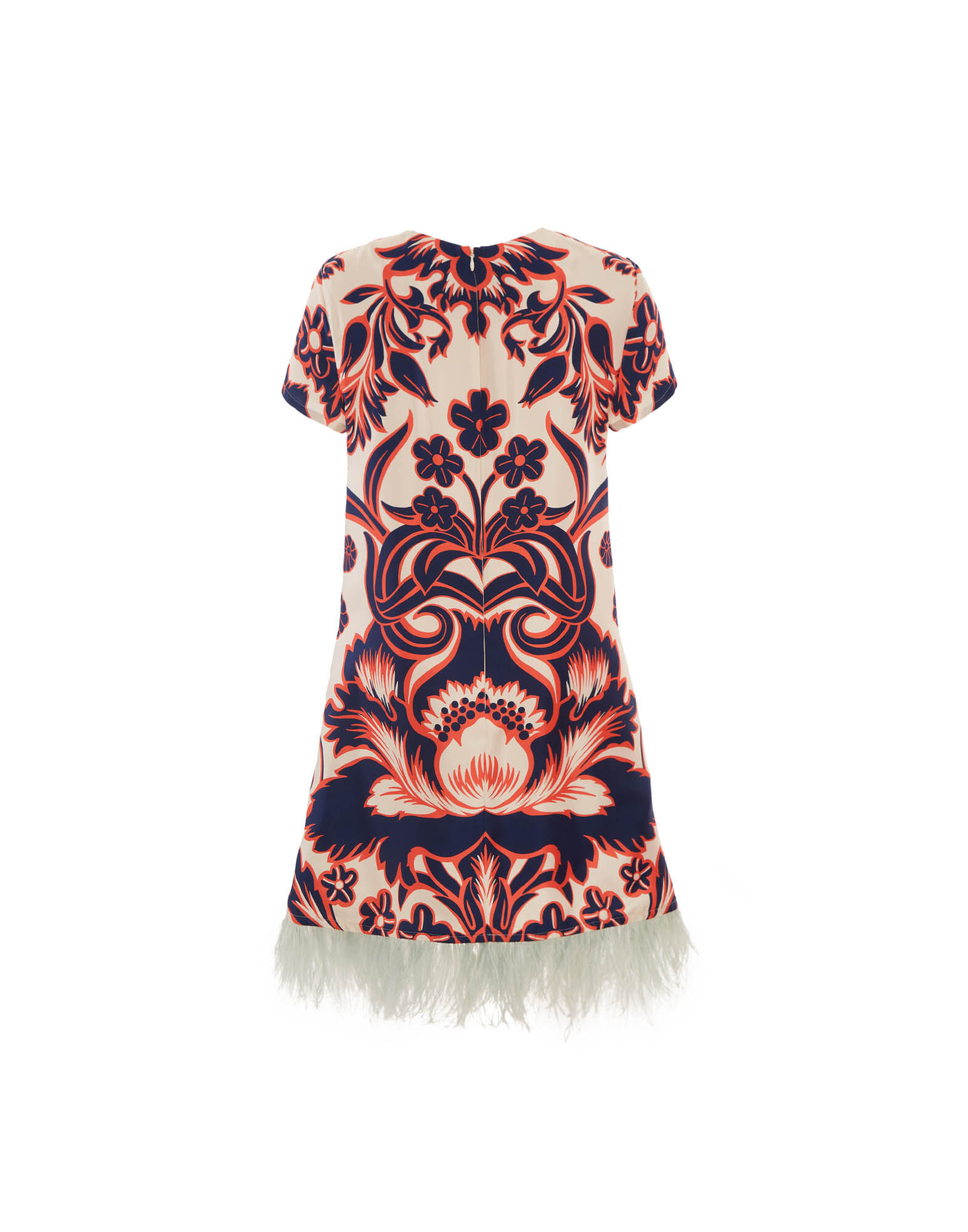 La DoubleJ Mini Swing Dress (With Feathers) Va-Va Plac&eacute;e White DRE0397SIL001VAV01WH01