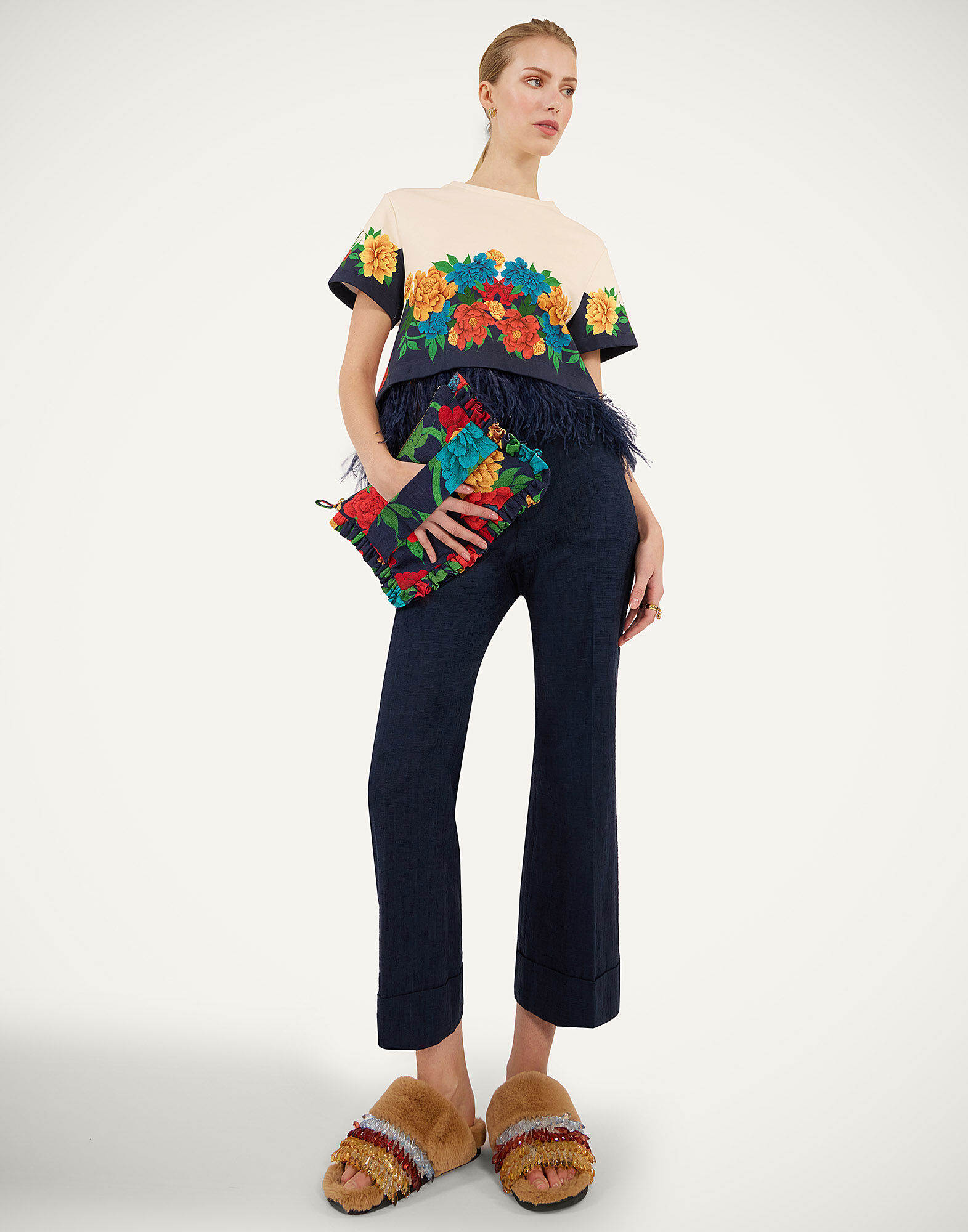 La DoubleJ Hendrix Pants Solid Midnight Blue TRO0014COT005SOLIDBU04