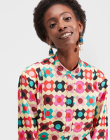 LaDoubleJ Portofino Shirt LaDoubleJ Portofino Shirt Groovy Dot Giallo SHI0046SIL001GRO0003