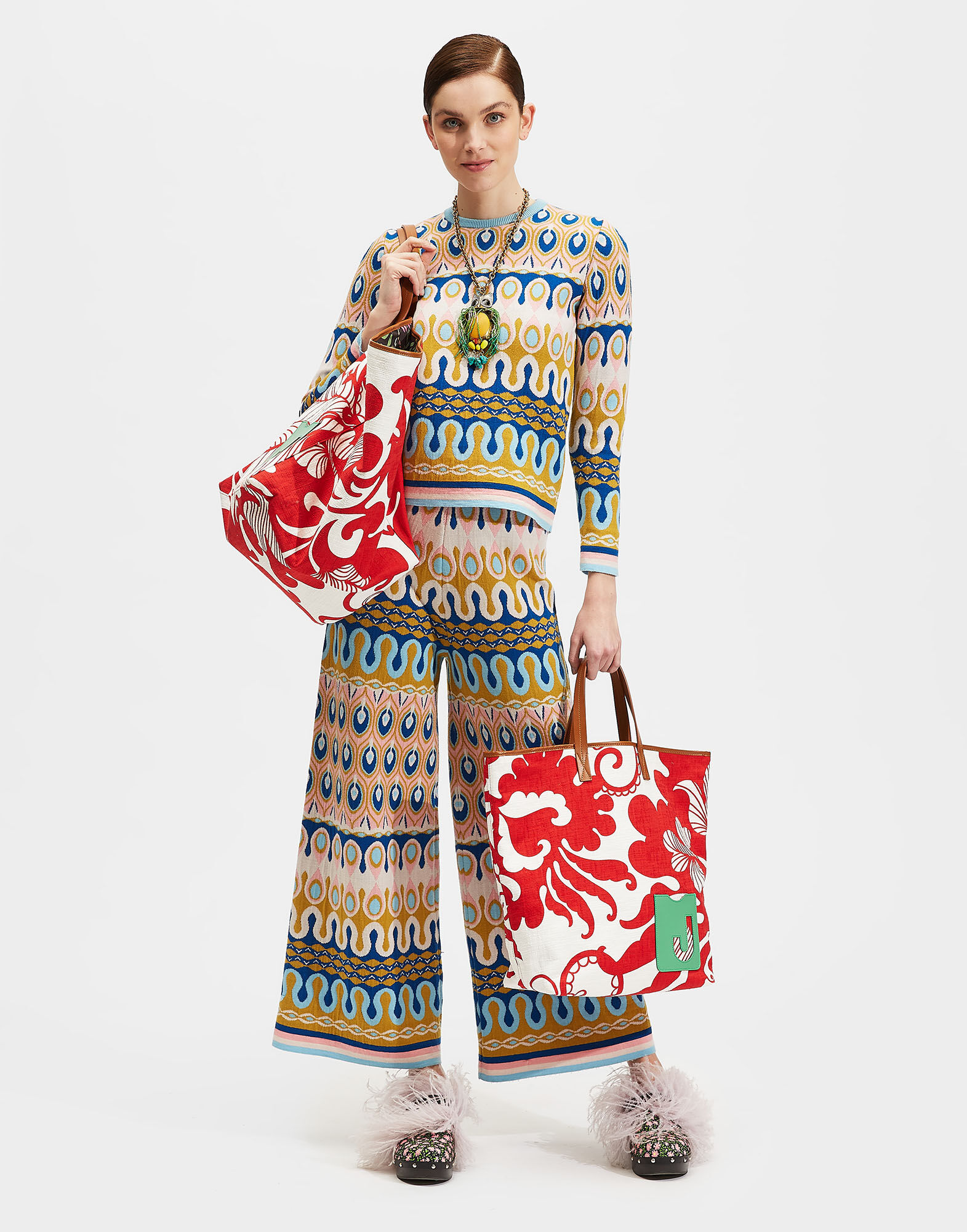 LaDoubleJ Rio Skinny Crew Neck Rio Rosa PUL0038KNI025RIO0003