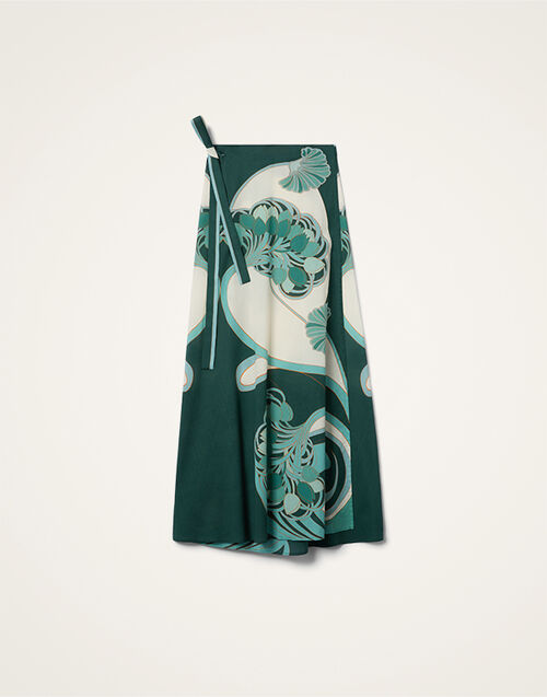 La DoubleJ Sarong Skirt Blooming Tulip Plac&eacute;e Mint SKI0122COT056BTU01GR11
