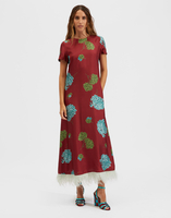 La DoubleJ Swing Dress (With Feathers) La DoubleJ Swing Dress (With Feathers) Ortensia Bordeaux DRE0316SIL001ORT0004
