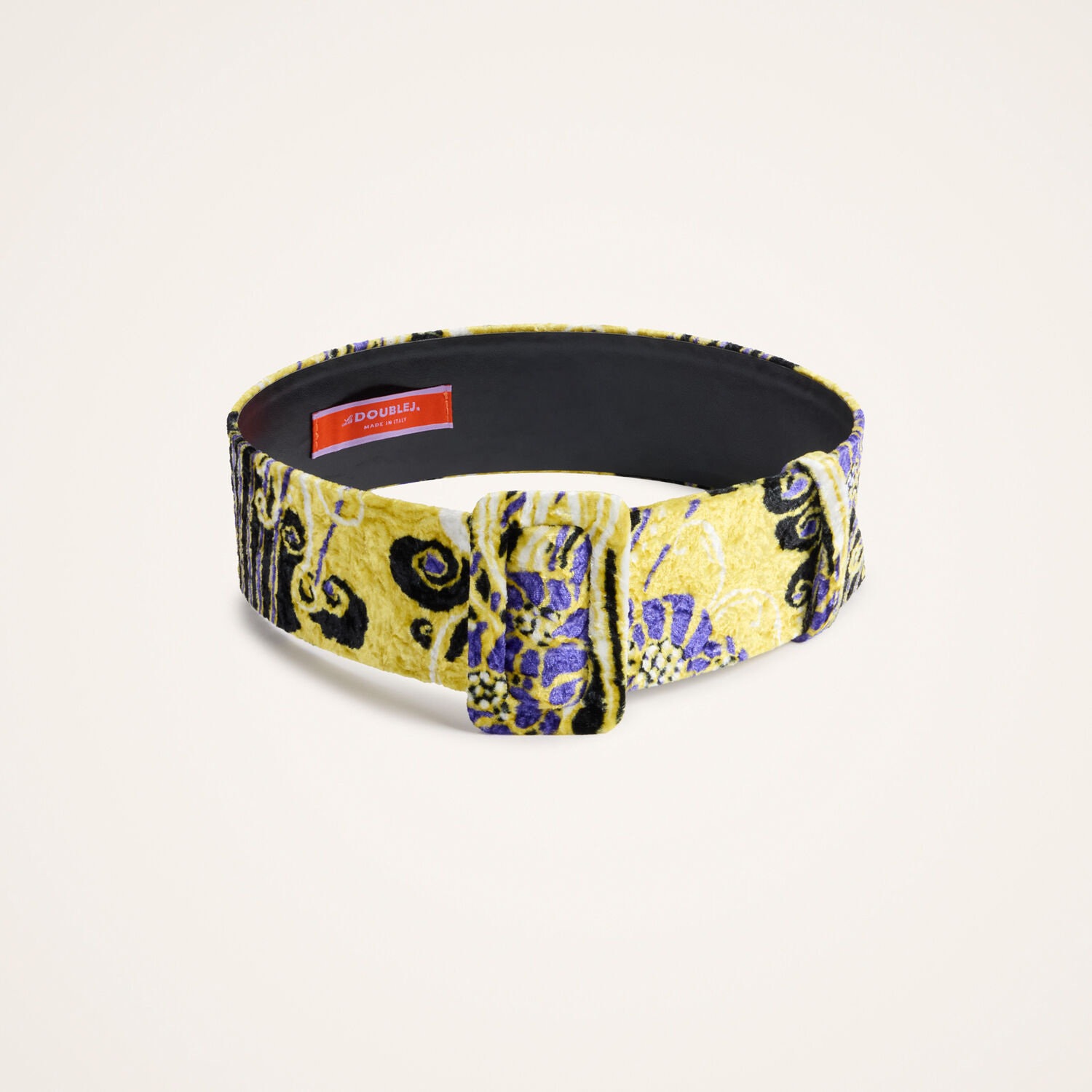  La Doublej Belts Women - Medium Belt Atlantis Yellow One Size 80% Bonded Leather 15% Viscose 5% Silk 