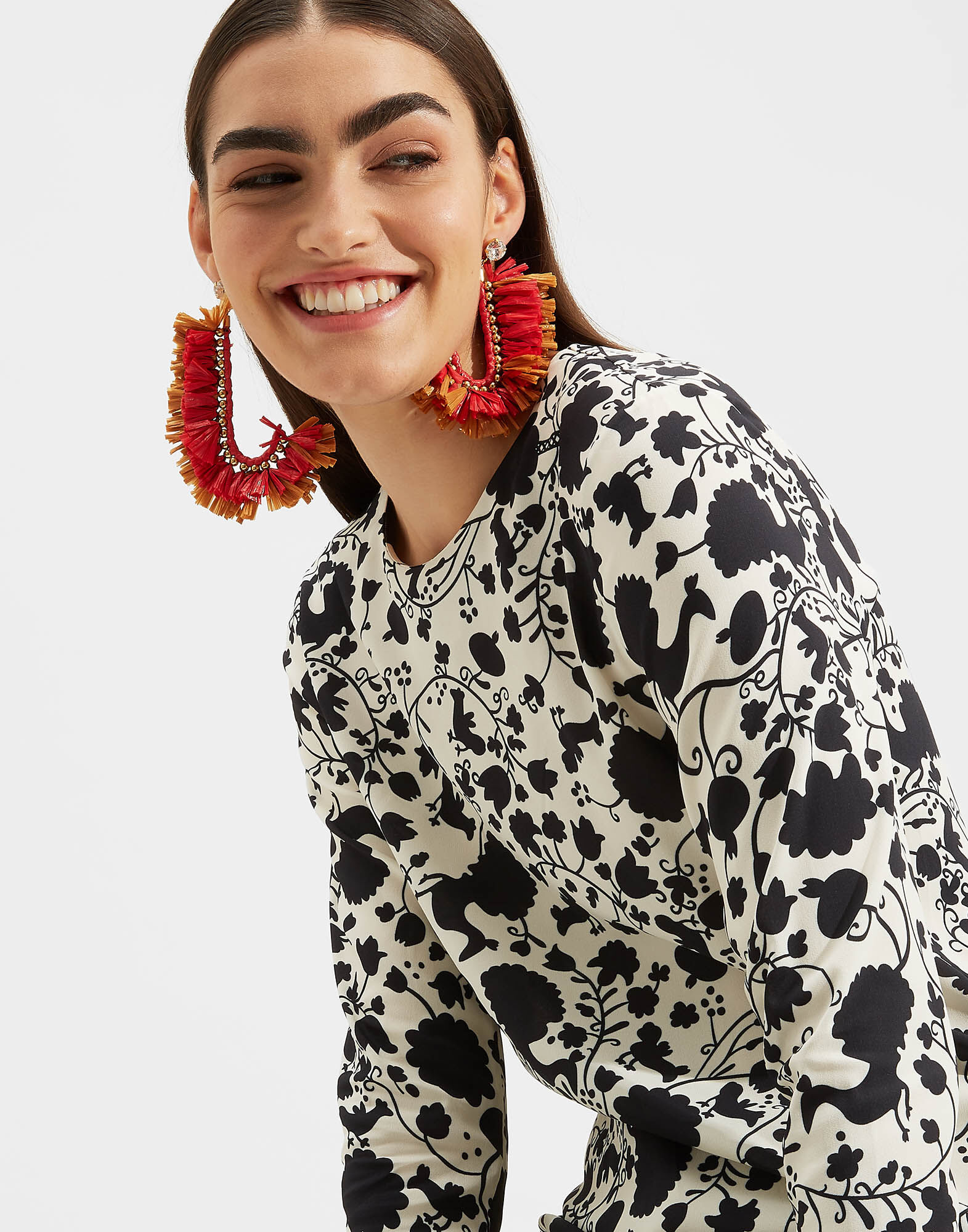 LaDoubleJ Long Sleeve Swing Dress Himzes DRE0184VIS001HIM0001