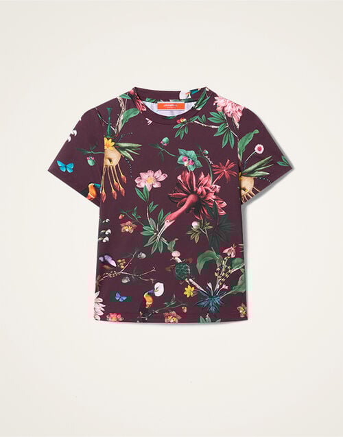 La DoubleJ Jazzercize T-Shirt La DoubleJ Jazzercize T-Shirt Zooflora Burgundy TSH0010JER005ZOF02RE02