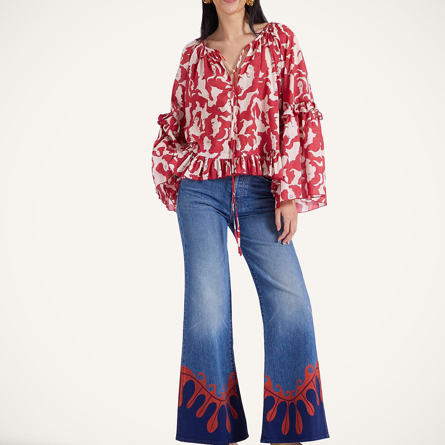 La Doublej The Tomcat Roller Jeans In Deep In The Pacific Blue