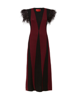 La DoubleJ Harlequin Sleeveless Dress Bordeaux &amp; Black DRE0607KNI066VA197RE02