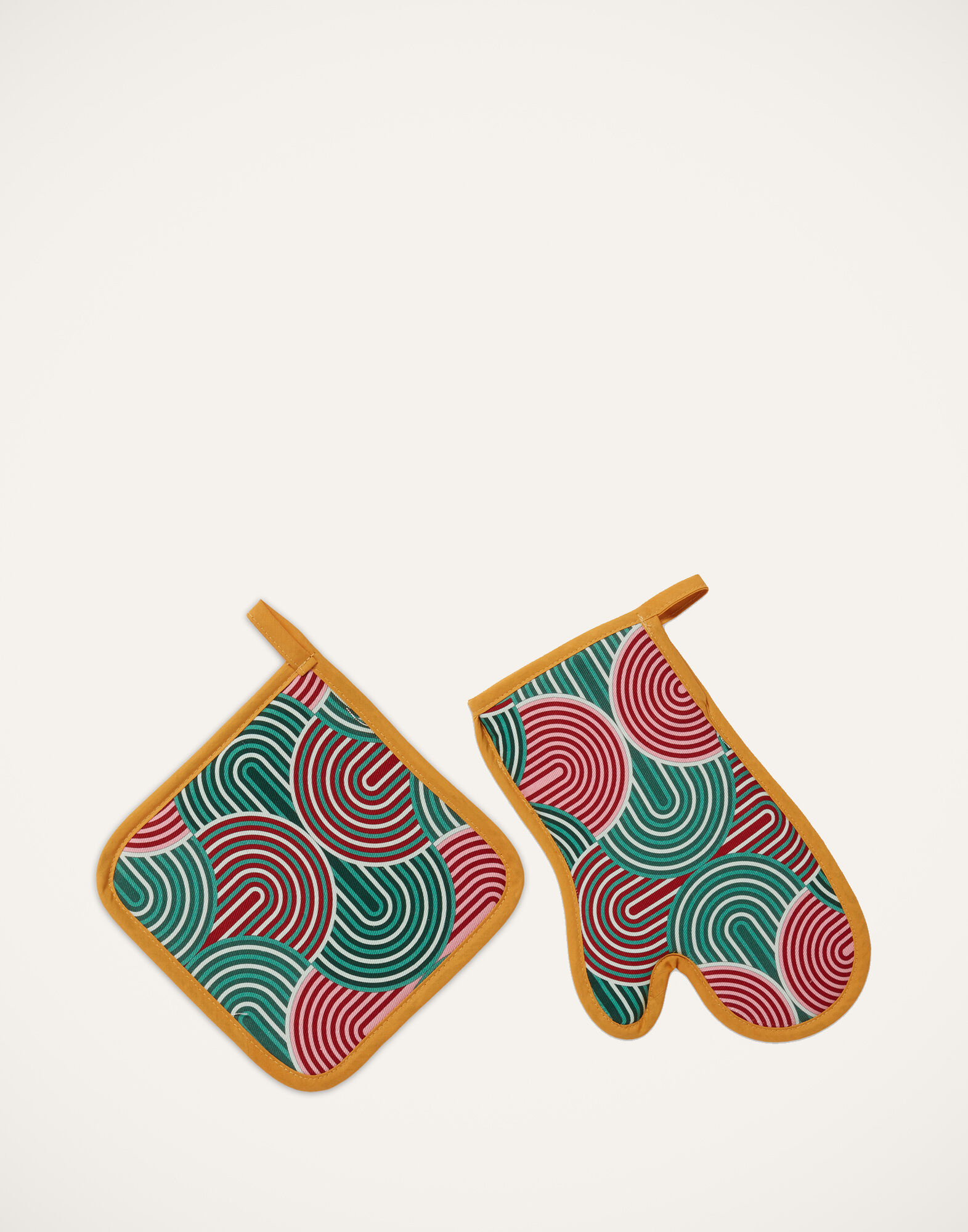 La DoubleJ Oven Glove & Pot Holder Slinky Verde PRE0001COT018SLI0005