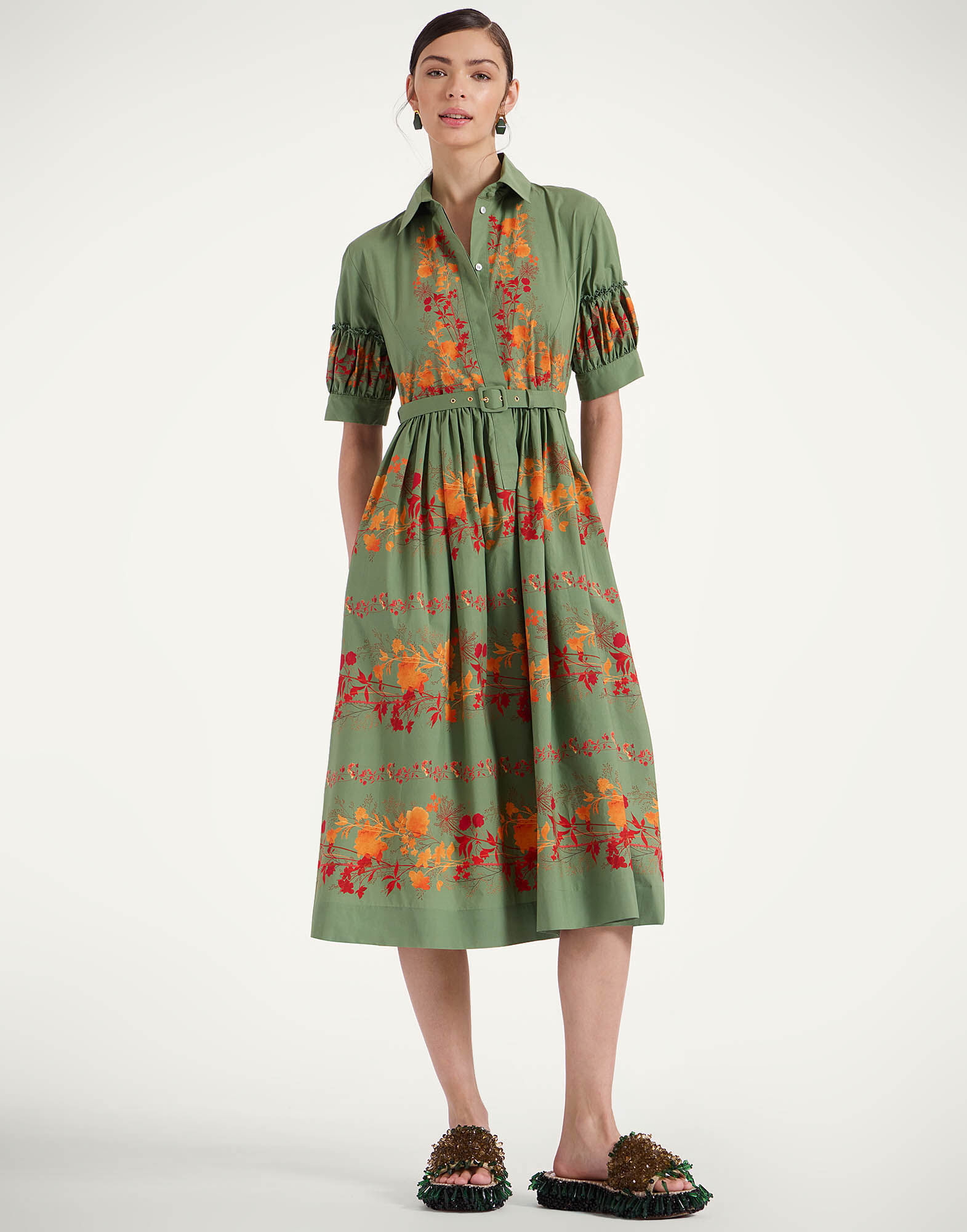 La DoubleJ Libertine Dress Woodland Plac&eacute;e Camouflage DRE0910COT015WOD01GR08