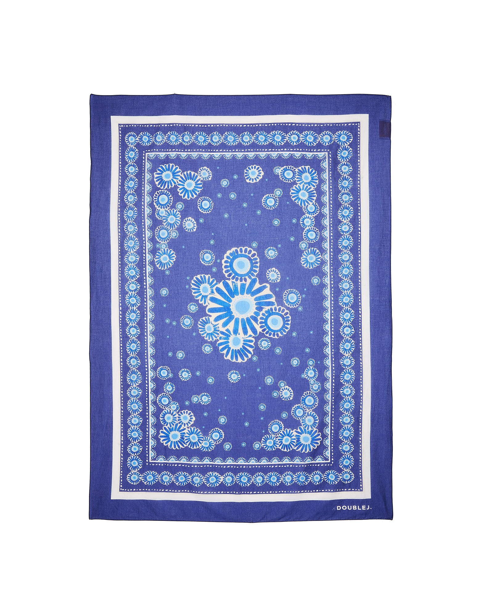 La DoubleJ Pareo (98X140) Daisy Plac&eacute;e Blue SCA0020COT021DAY0009