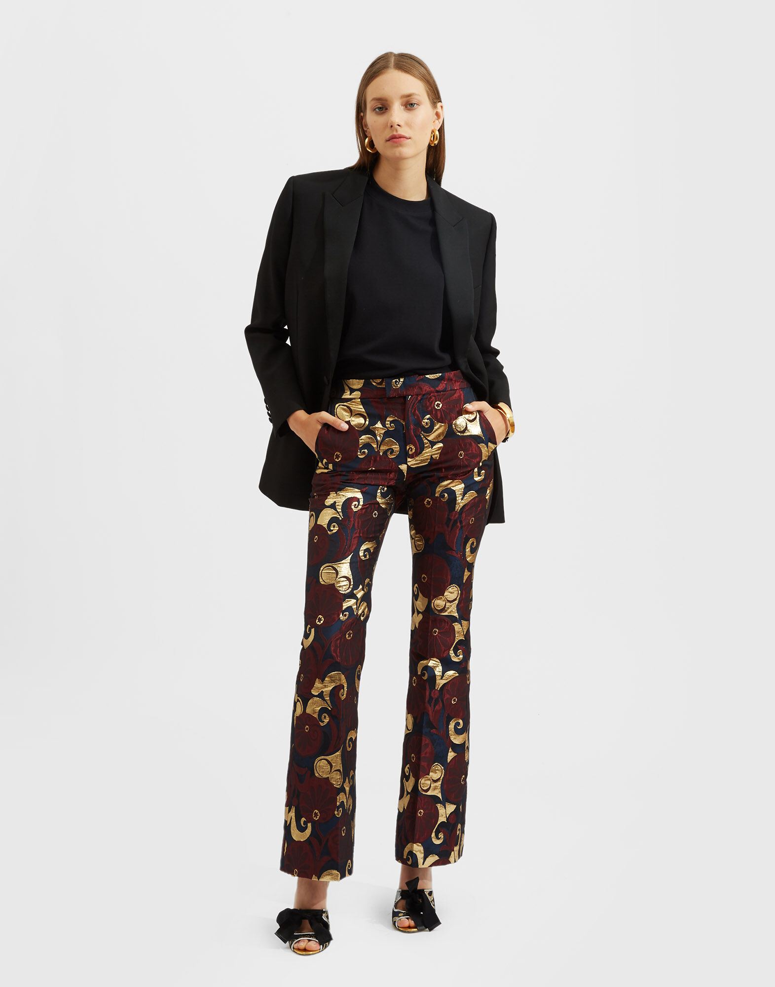 La DoubleJ Saturday Night Pants Moonflower Gold TRO0030JCQ051MOO02YE05