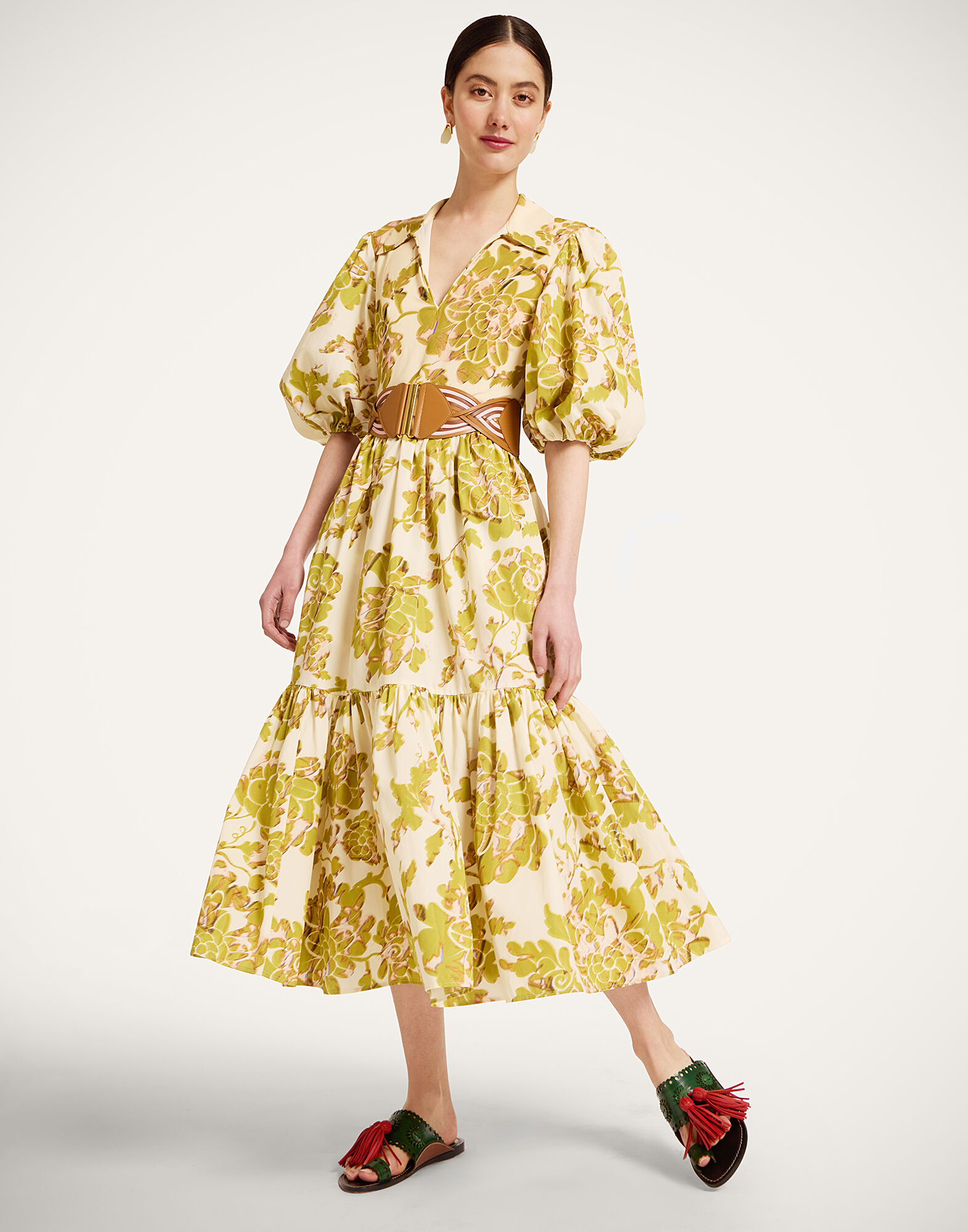 La DoubleJ Ischia Dress Oasis Green DRE1080COT039OAS01GR02