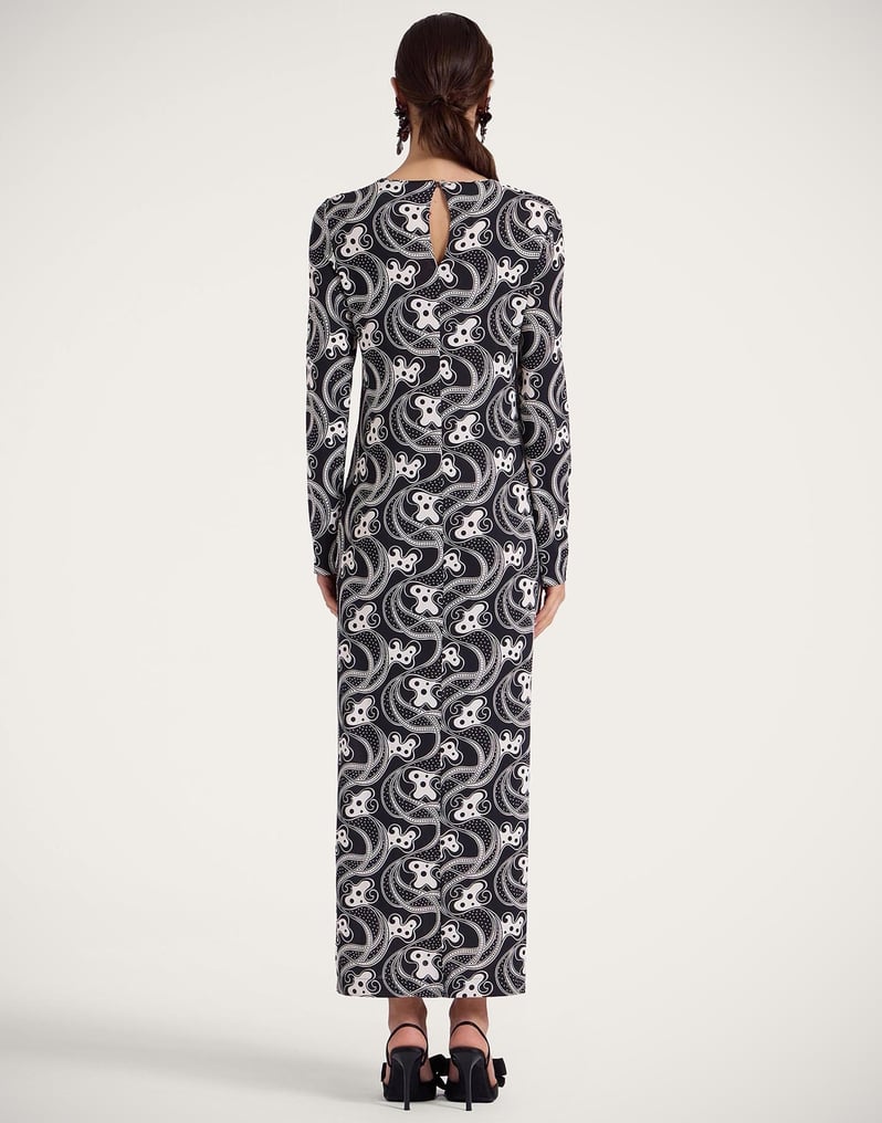 La DoubleJ Long Sleeve Swing Dress La DoubleJ Long Sleeve Swing Dress Aperol Black & White DRE0831JER027APE01BL03