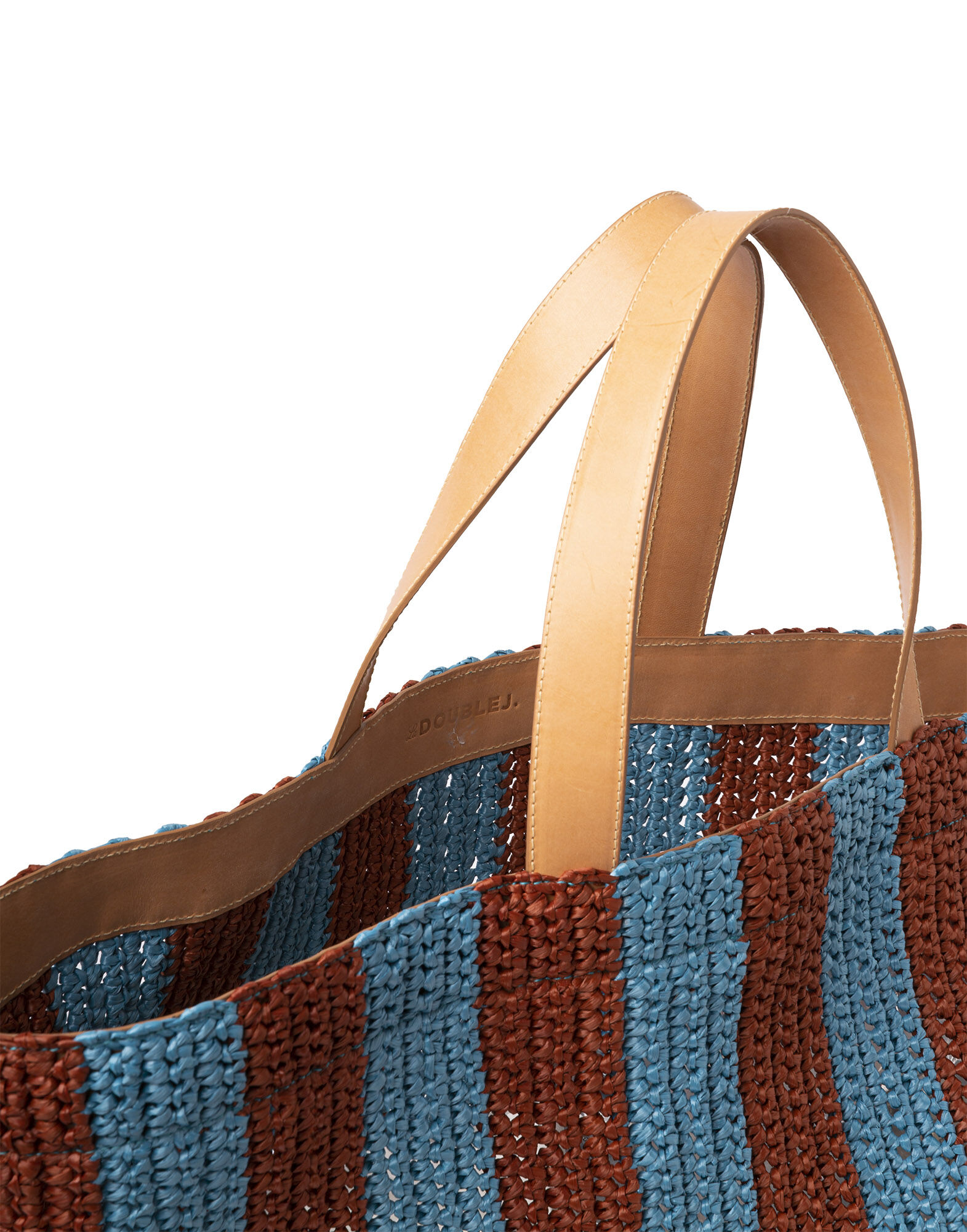 Riviera Tote in Bicolore Turchese for Women | La DoubleJ