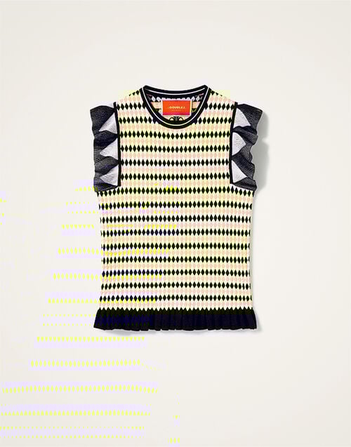 La DoubleJ Checkers Top La DoubleJ Checkers Top Multicolor Yellow & Black PUL0267KNI159VA370YE02