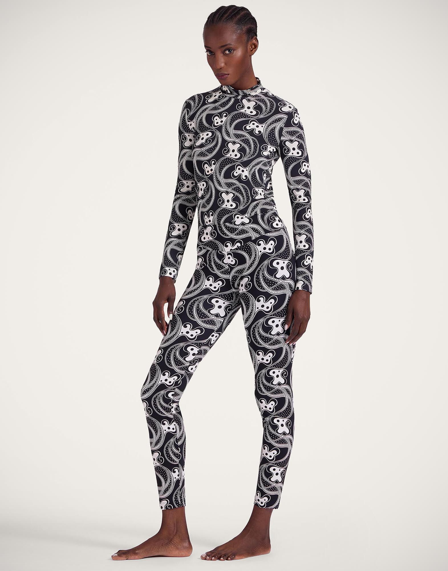 La DoubleJ Turtleneck Aperol Black & White TOP0146JER005APE01BL03