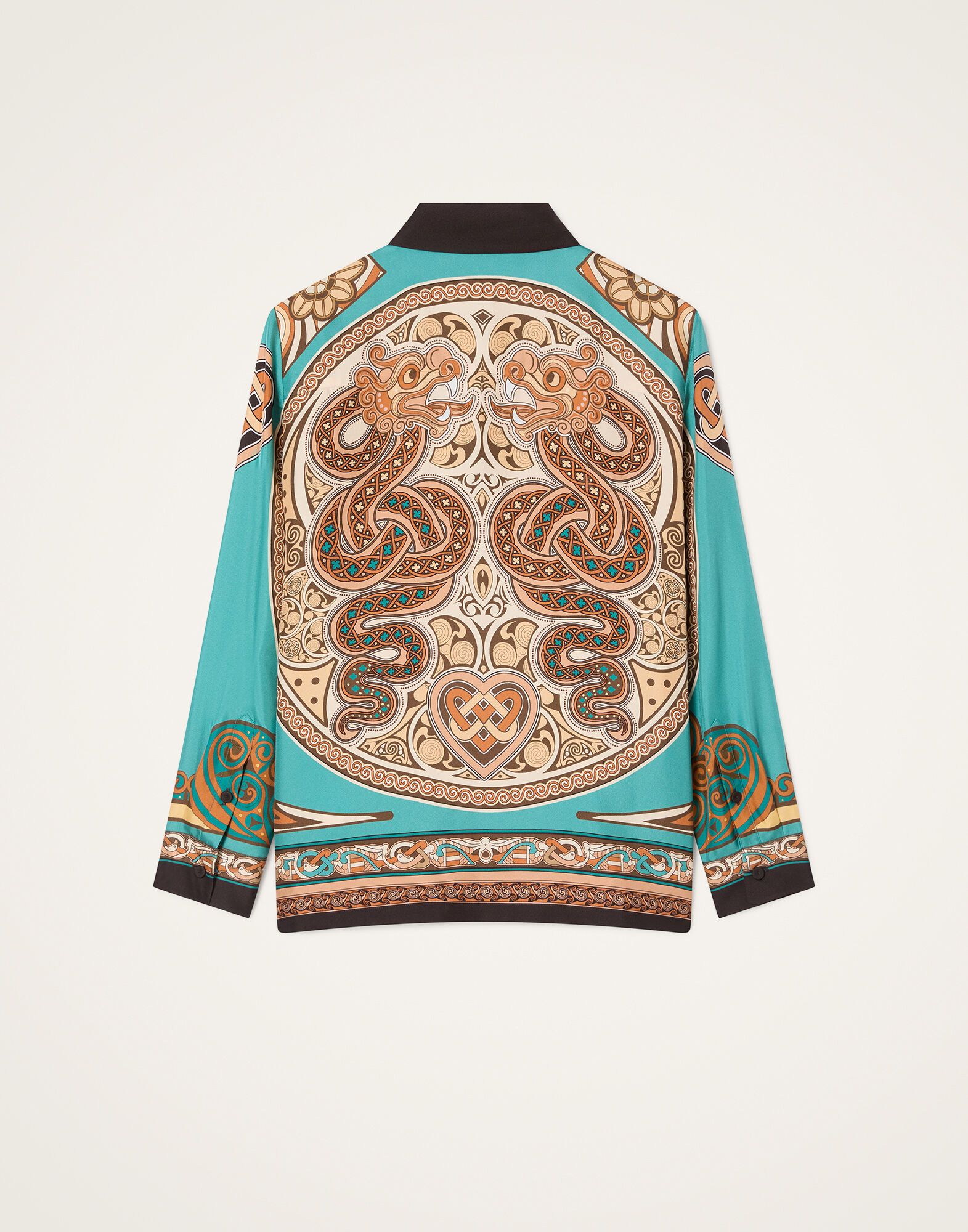 La DoubleJ Boy Shirt Kells Plac&eacute;e Blue Petrol SHI0040SIL026KEL03BU05