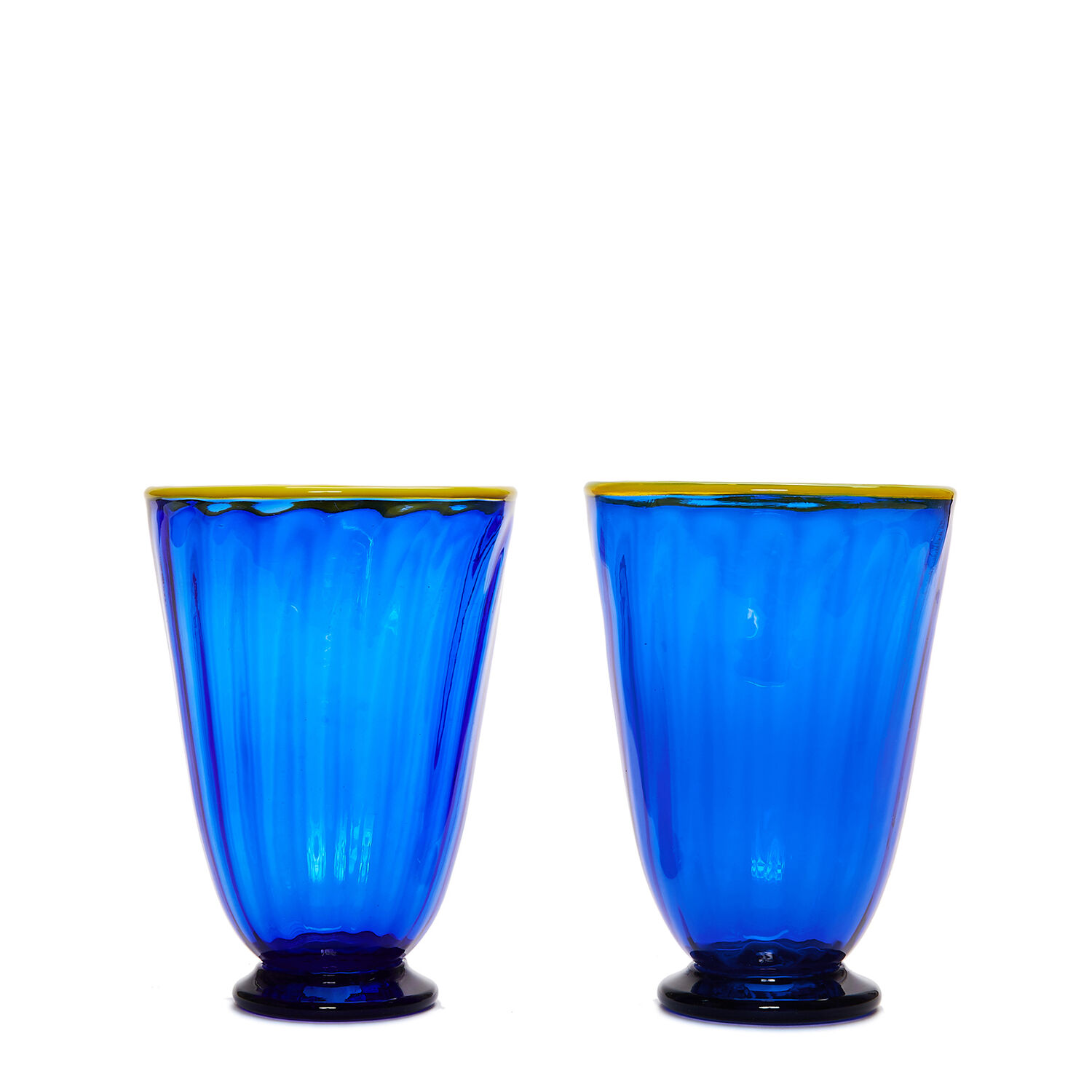 Shop La Doublej Rainbow Glasses Set Of 2 In Blue