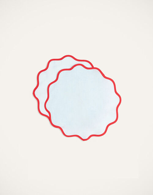 La DoubleJ Cloud Placemat Set of 2 Rainbow Celeste TBM0003LIN006RAI0022