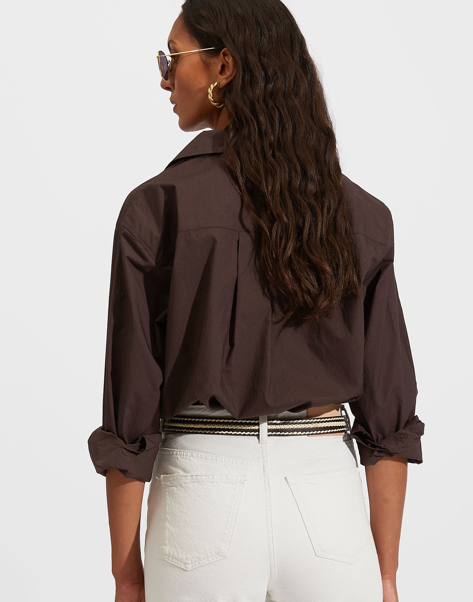 La DoubleJ Milano Shirt Solid Brown SHI0066COT001MOR0001