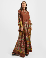 La DoubleJ Magnifico Dress La DoubleJ Magnifico Dress Folky Hearts Chocolate Placée DRE0232SIL006FLH0007