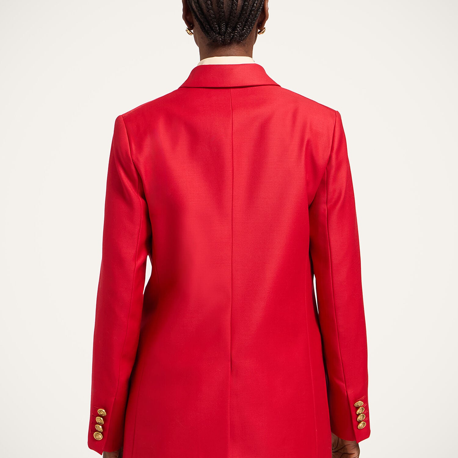  La Doublej Outerwear Women - Jagger Jacket Solid Red L 100% Virgin Wool 