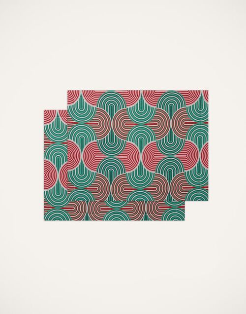 La DoubleJ Placemat Set Of 2 Slinky Verde TBM0001LIN001SLI0005