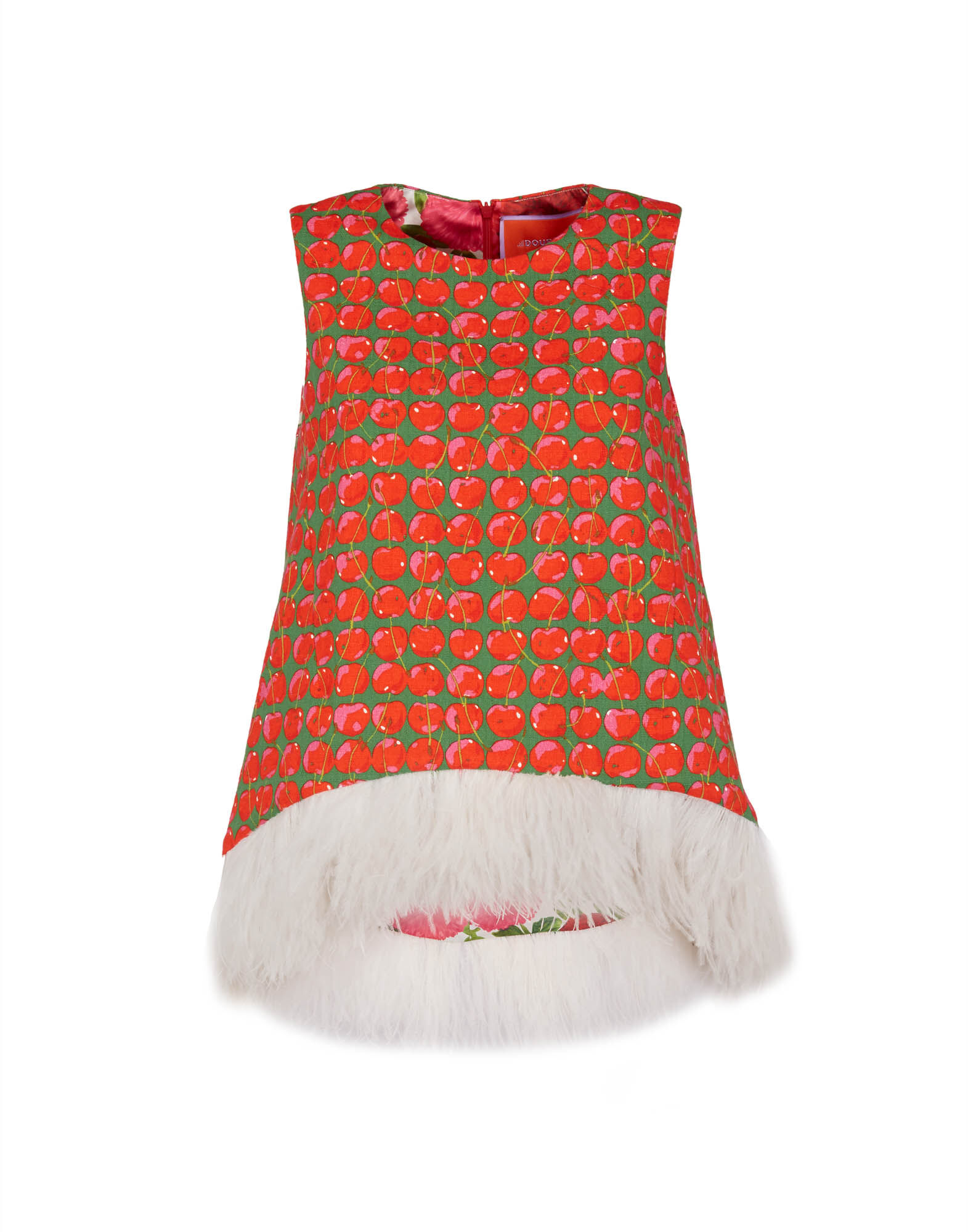 La DoubleJ La Scala Top (With Feathers) Green Cherries TOP0013COT005CHY0001