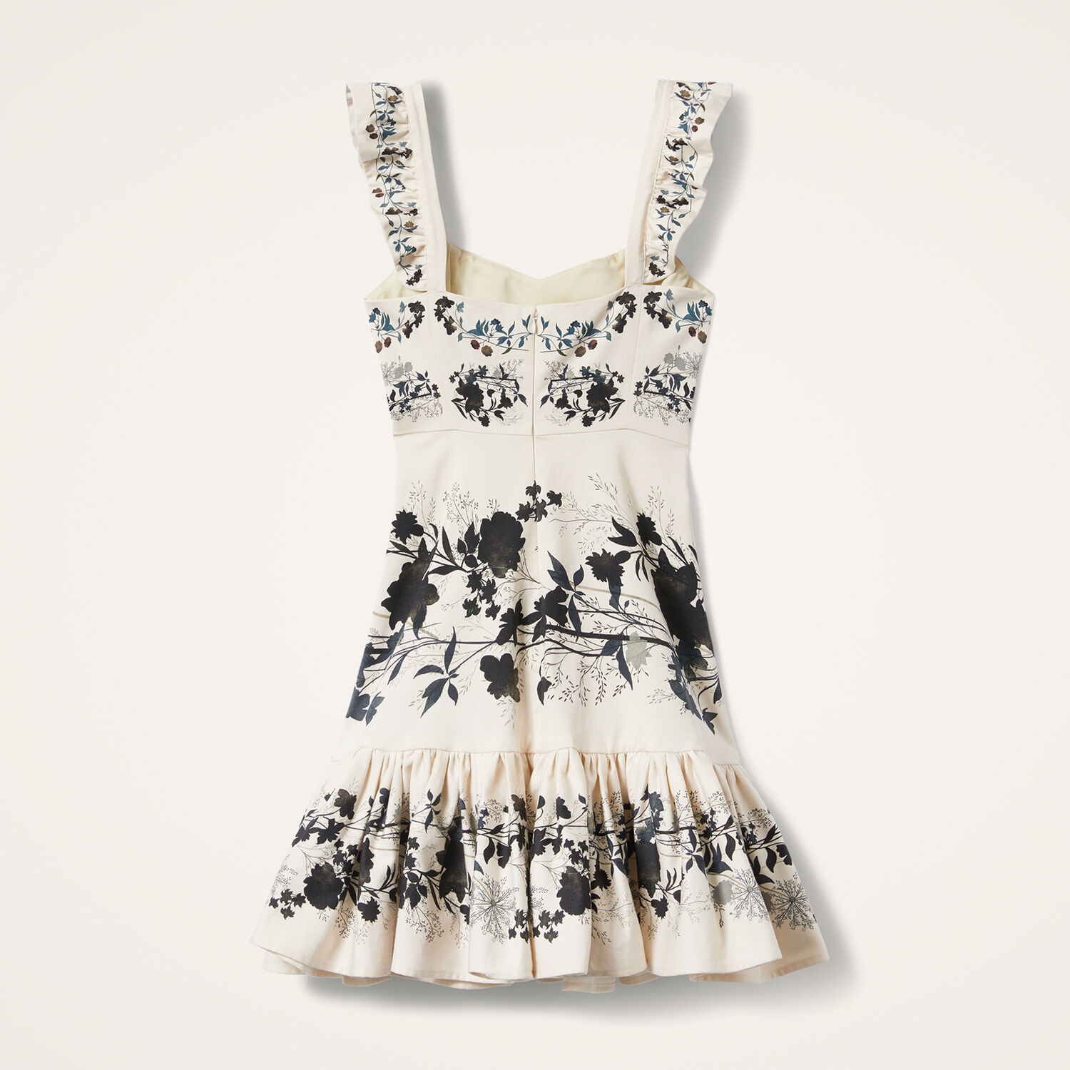 Shop La Doublej Mini Gingerbread Dress In Stilo Placée Ivory
